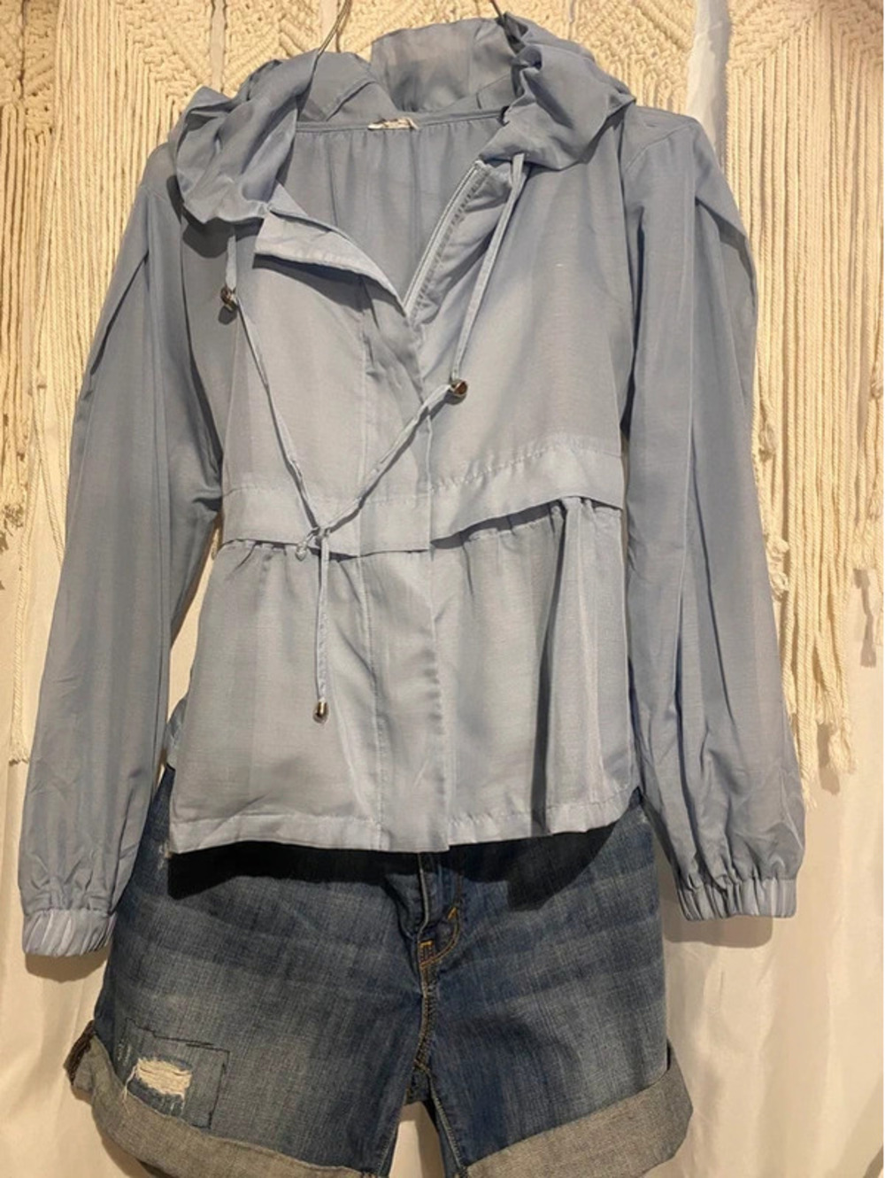 Baby blue long sleeve top